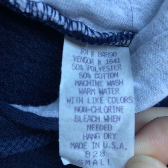 VINTAGE 90’S UNITED STATES OF AMERICA WASHINGTON DC HOODIE / SWEATSHIRT SMALL - Picture 6 of 7